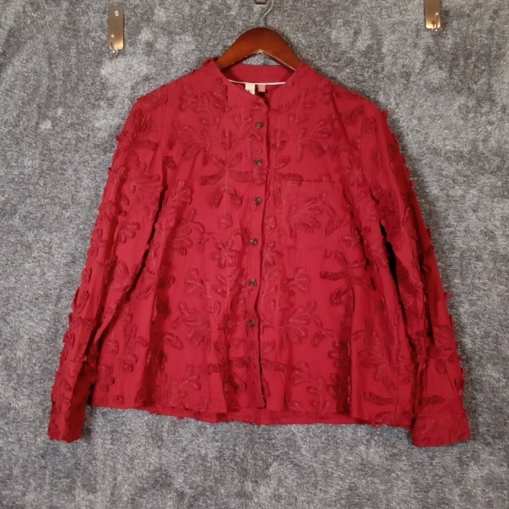 Pilcro Anthropology Whitney Textured Rasberry Trapeze Party Womens Xs